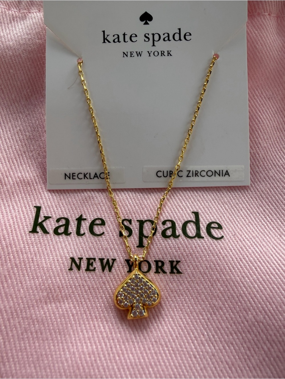 Kate Spade Pavé Mini Pendant Necklace NWT and Dust Bag